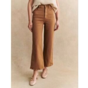Sezane Le Crop Brown Flare Jeans Size 40 (US 8)